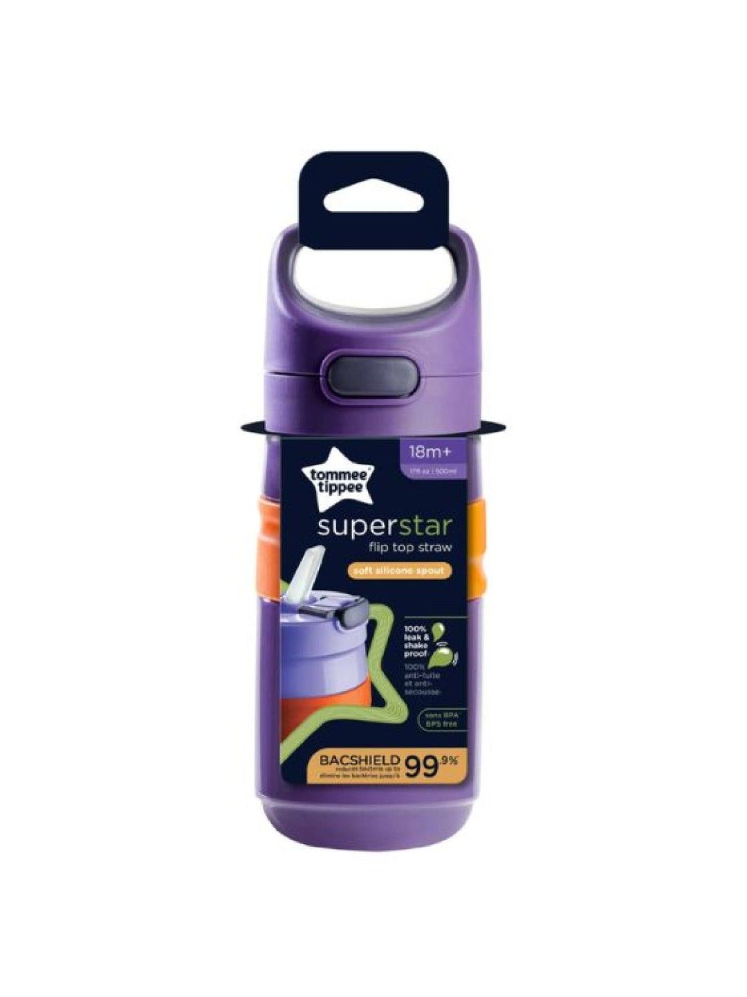 Superstar Flip Top Sportee Cup Bottle (500ml) - Purple