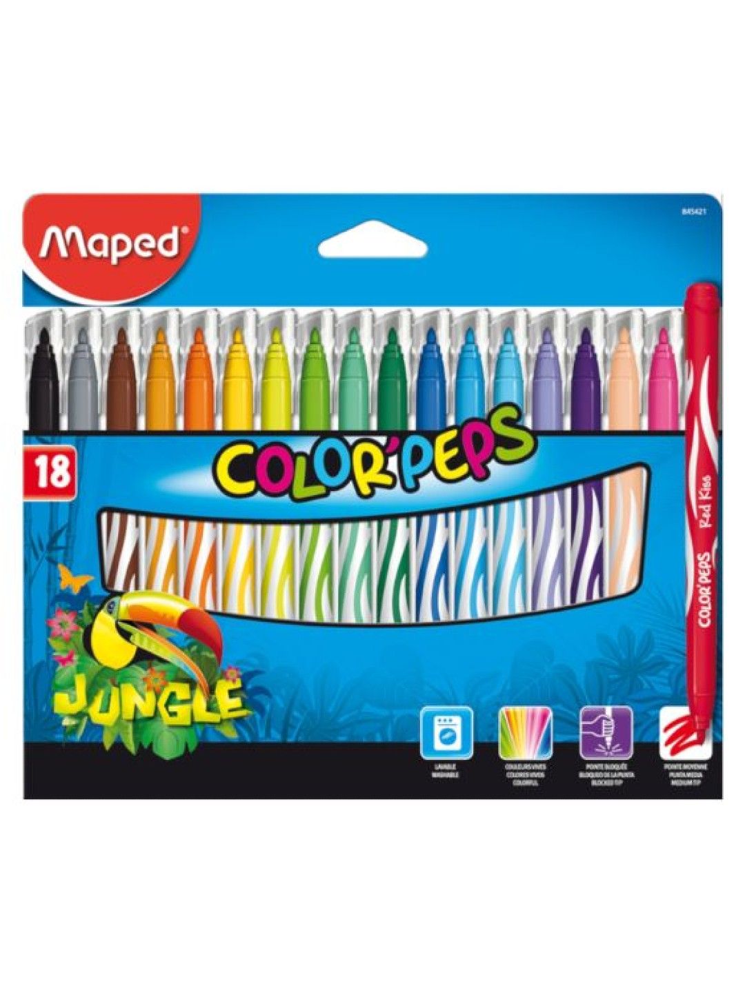 Color'Peps Jungle Felt Pens - (Set of 18)