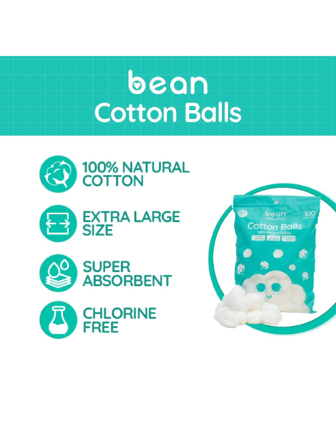 Baby Cotton Balls 100g (100s)