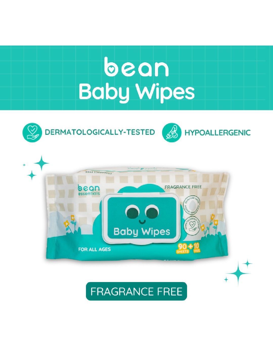 [Bundle of 6] Baby Wipes Fragrance Free 6 x 100 sheets