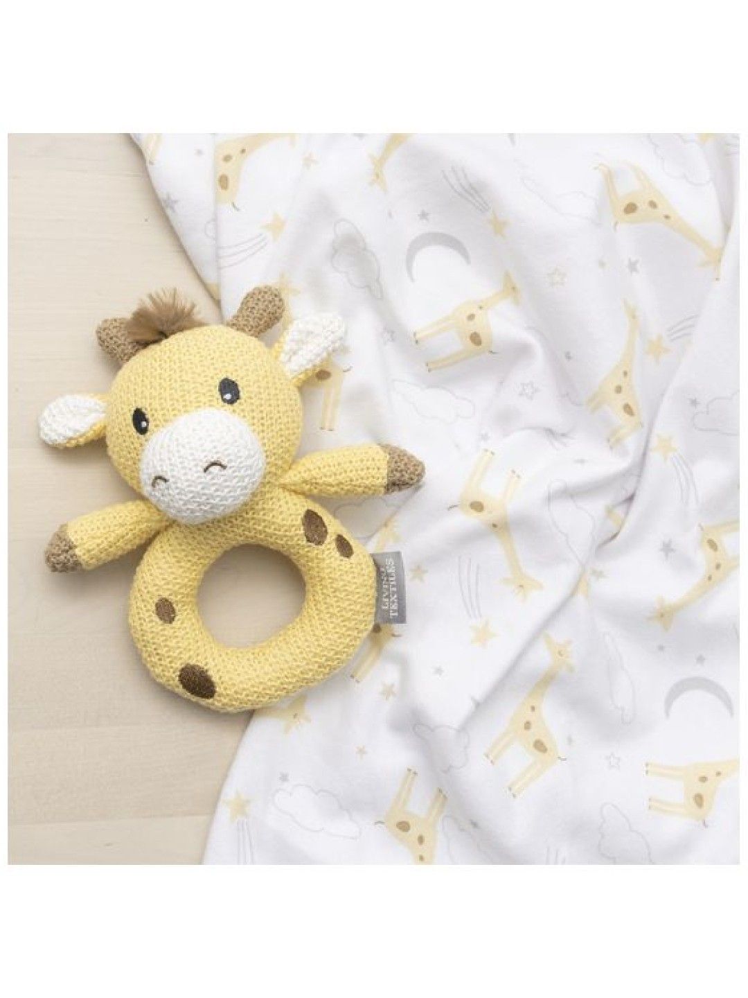 Jersey Swaddle & Rattle Gift Set - Noah/Giraffe