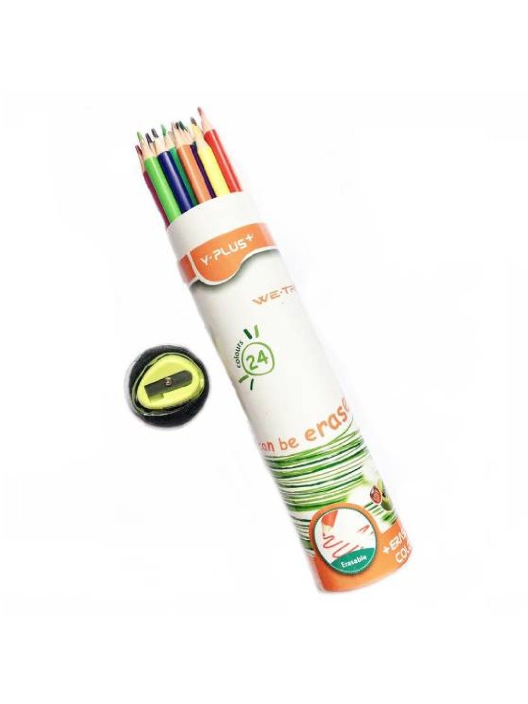 WE-TRI Erasable Color Pencil With Sharpener (24s)