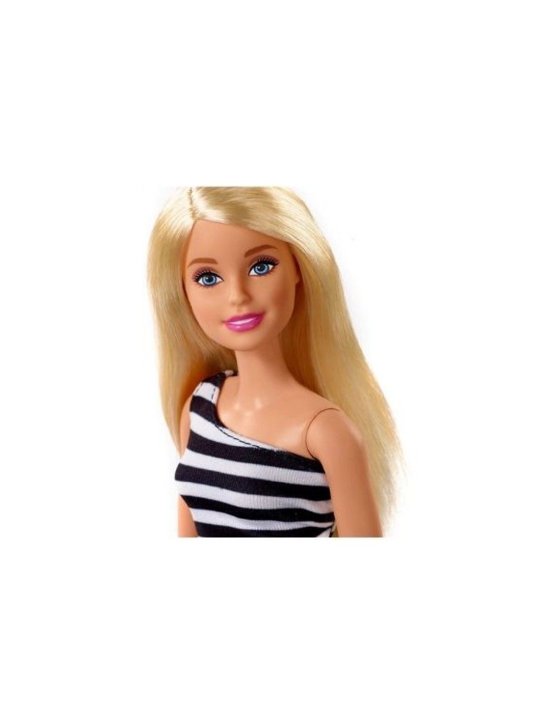 Glitz Doll -Black And White  Stripe Ruffle Dress