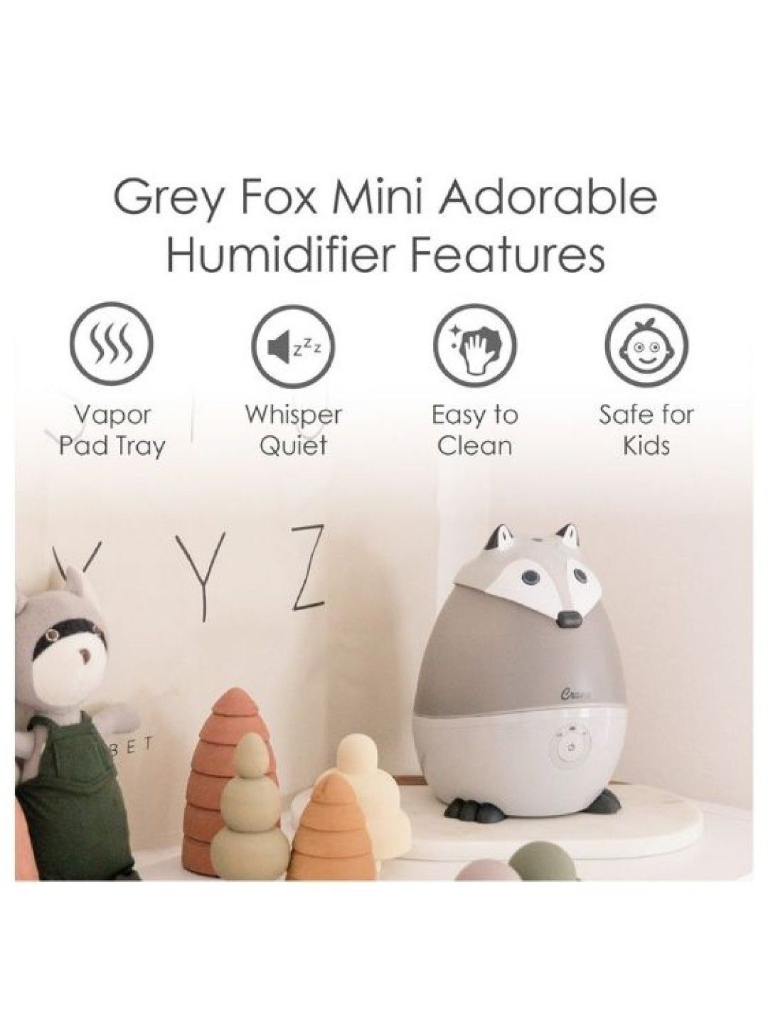Adorable 2 in 1 Cool Mist Humidifier with Aroma Diffuser & Nightlight