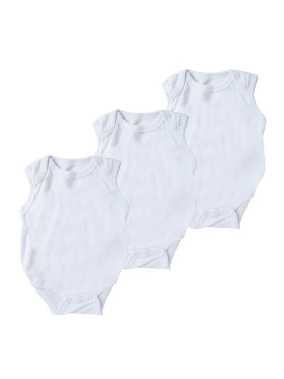 White Collection 3-Pack Sleeveless Bodysuits