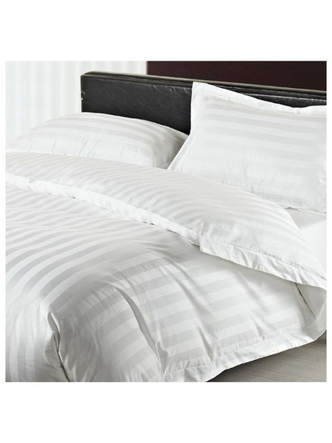 4-Piece Set Ls T300 Hotel - 1cm Stripes White