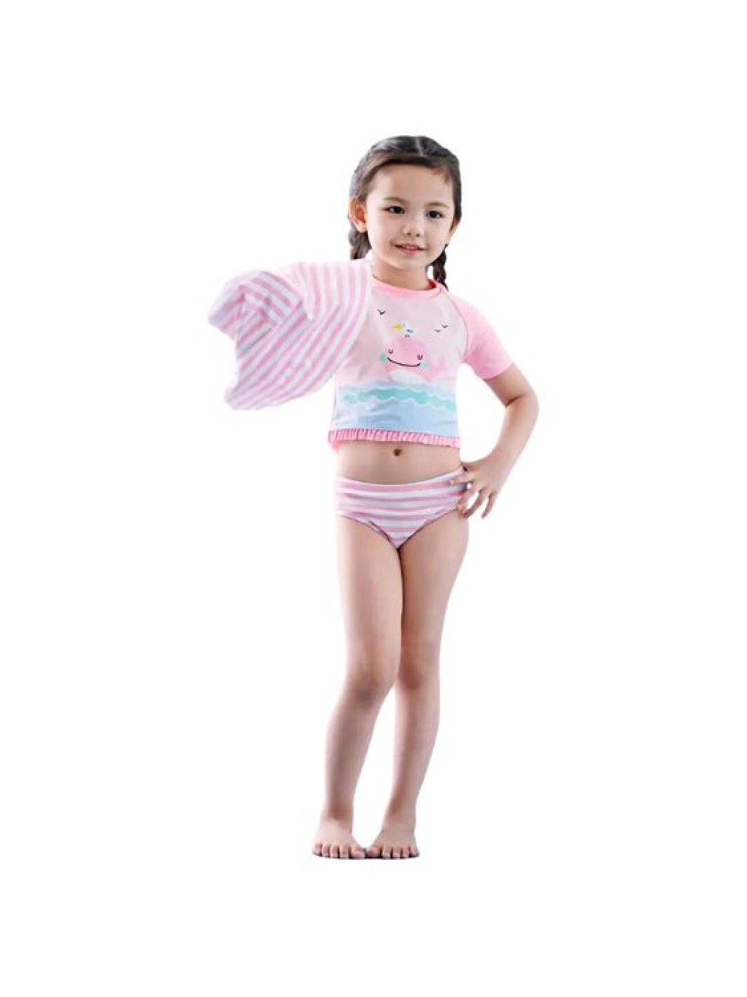 Swimsuit For Kids Little Wendy Two-Piece Swimsuit with Sun Hat