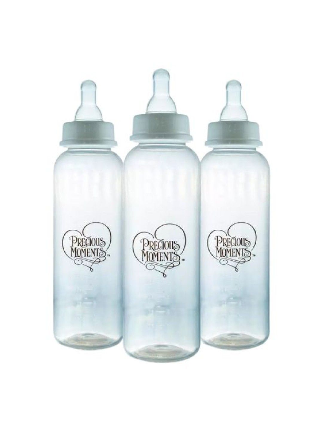 Regular Clear White Feeding Bottles Set of 3 (12oz)