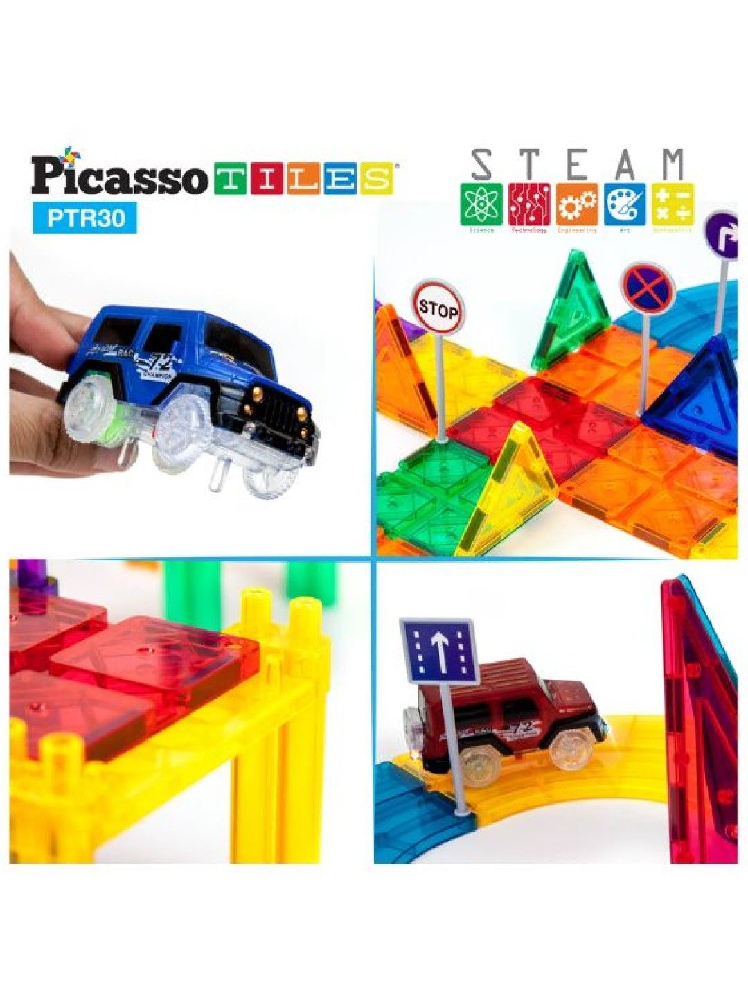 Race Car Track Building Block Educational Toy Set (30pcs)