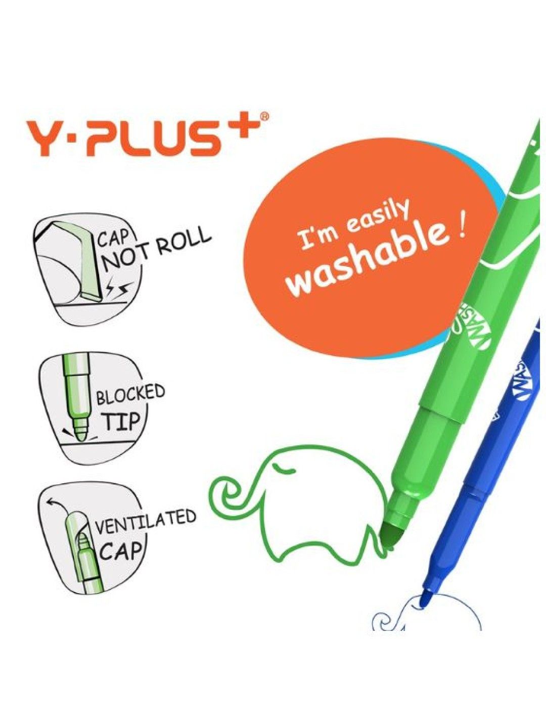 Elephant Fibre Pen (6 Colors)