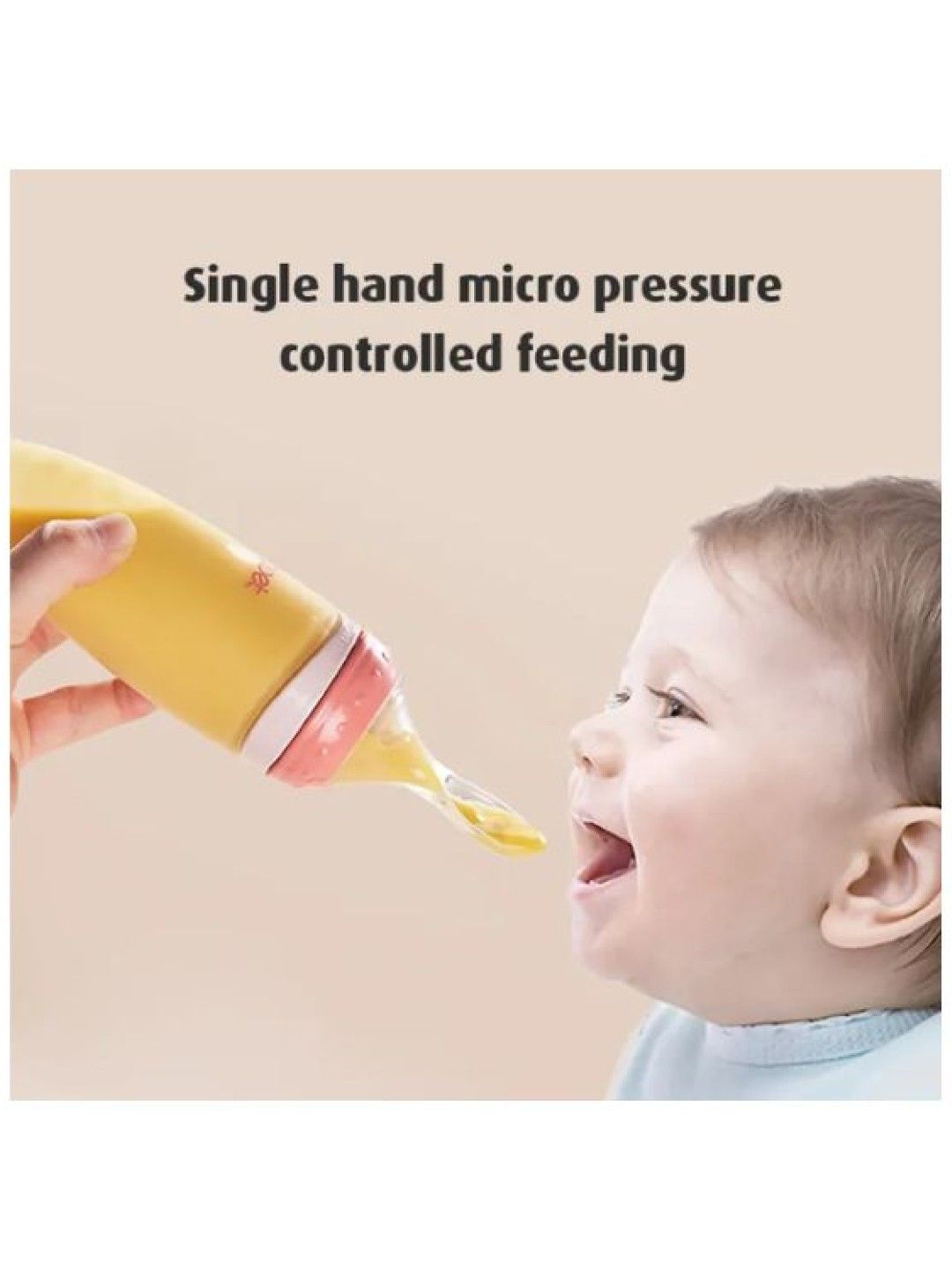 Soft Silicone Squeeze Spoon Feeding Bottle