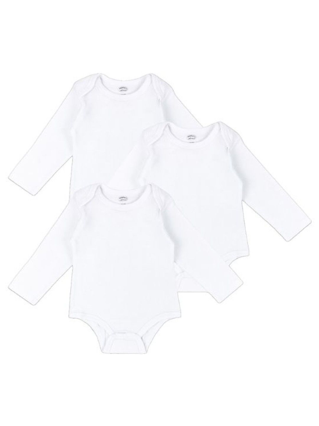 White Collection Daily Essentials Long Sleeve Bodysuits (3-Pack)
