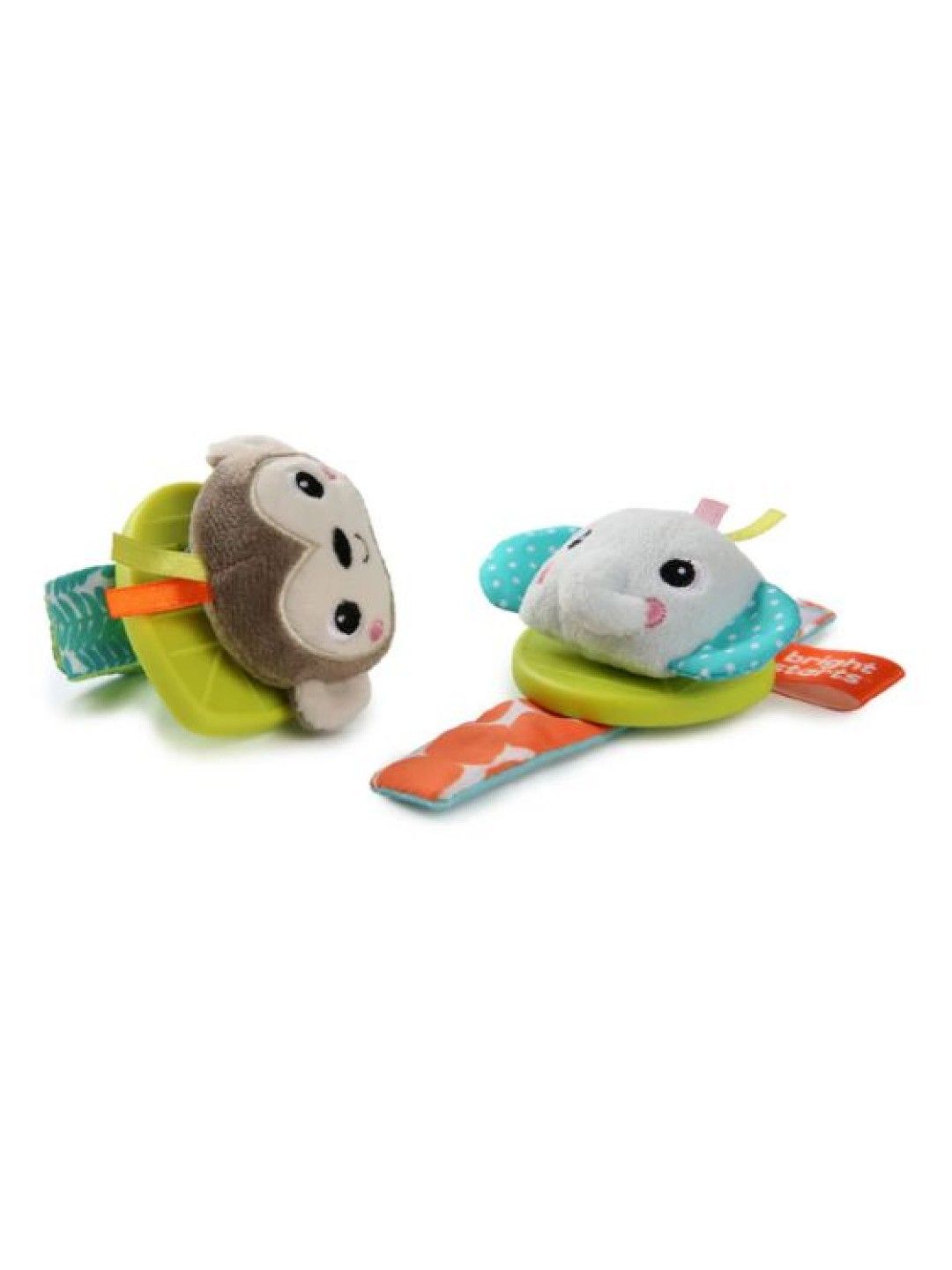 Rattle & Teethe Wrist Pals Toy, Monkey & Elephant