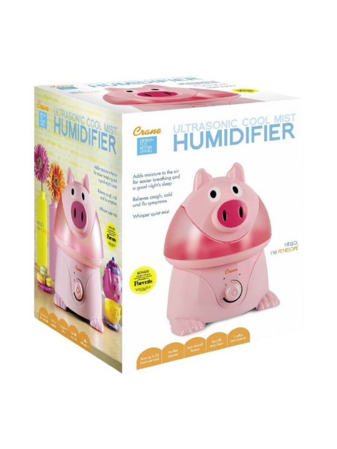 Adorable Cool Mist Humidifier Penelope the Pig