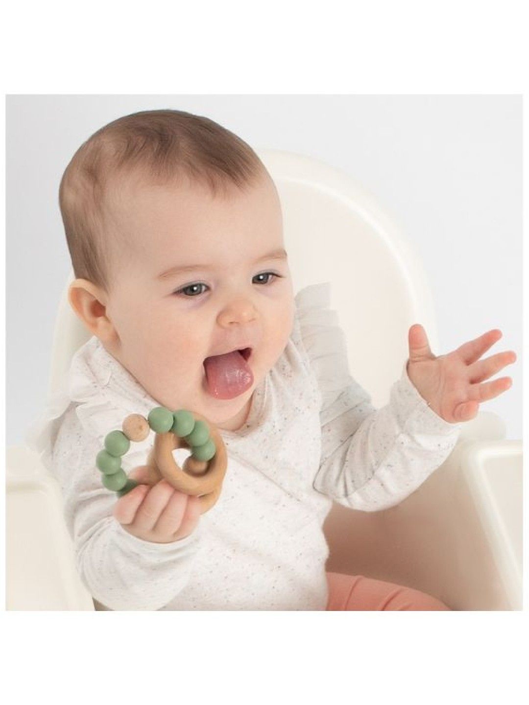 Beaded Silicone & Wood Teething Rings