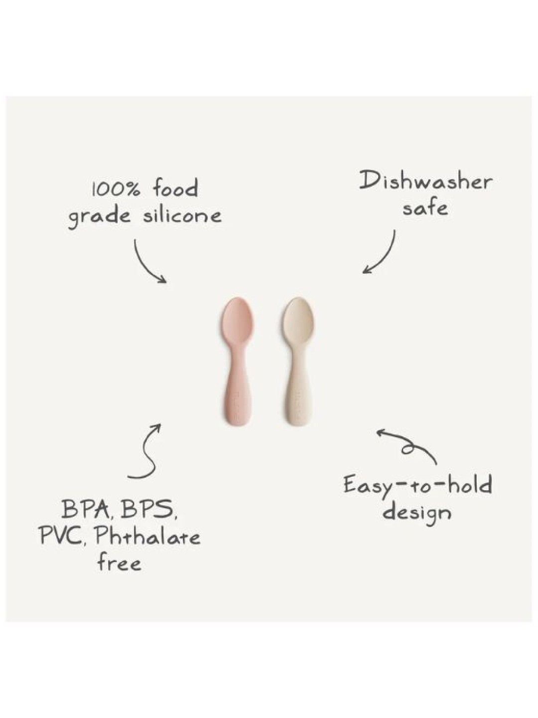 Silicone Toddler Starter Spoons 2-Pack