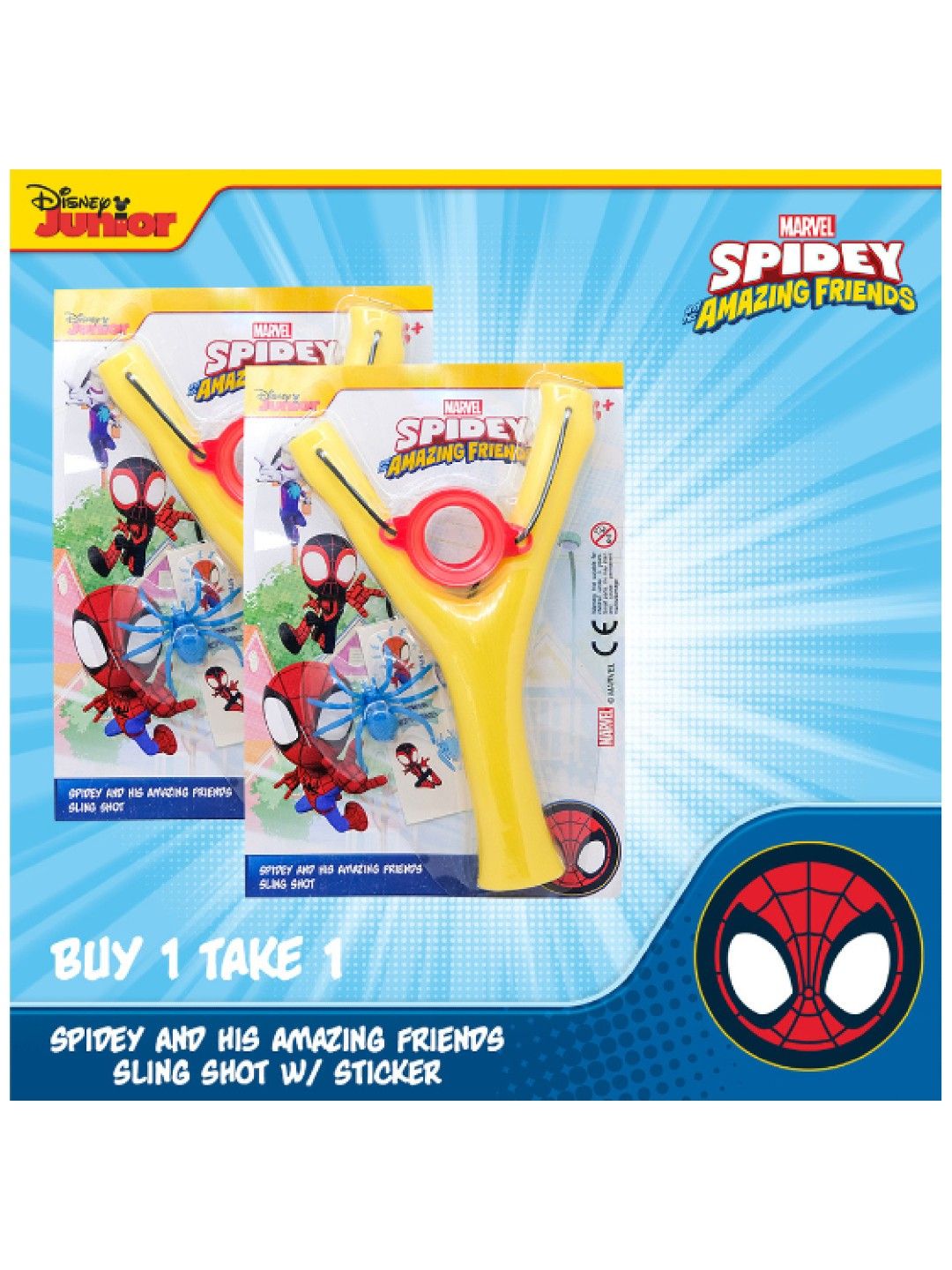 Junior Spidey and His Amazing Friends Buy 1 Take 1 Slingshot with Sticker