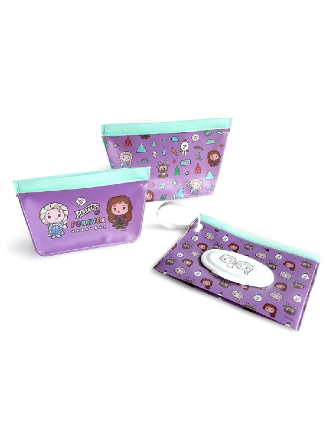 Disney 3-Piece Bag Organizer Set with Wipes Pouch - Frozen Chibii