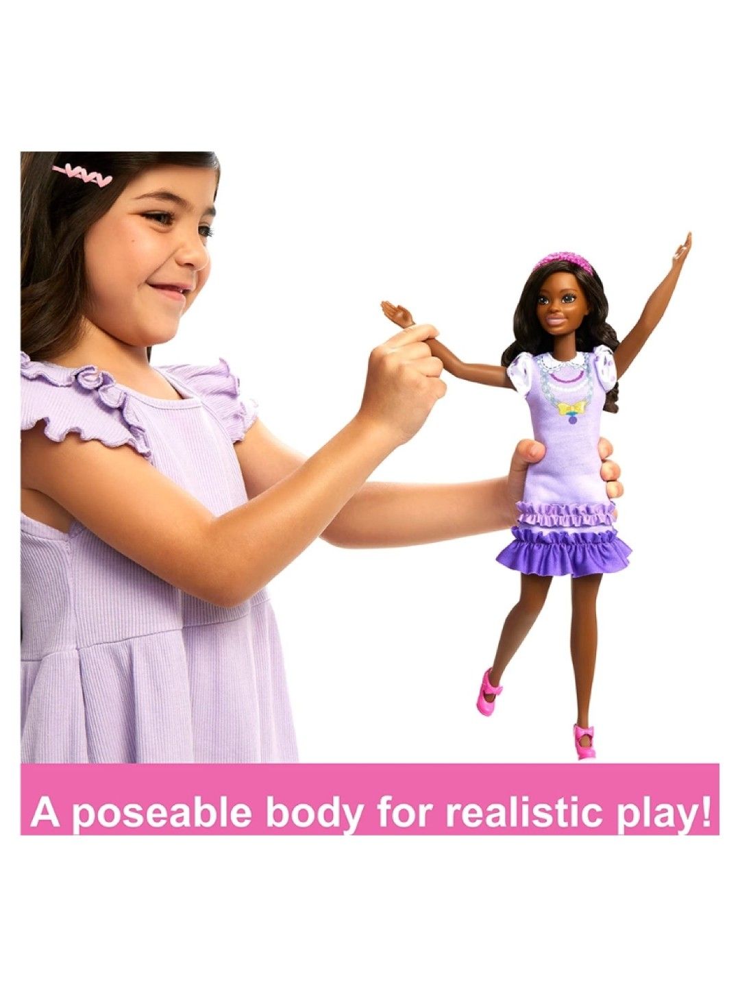 My First Barbie Brooklyn Doll - Wavy Black Hair