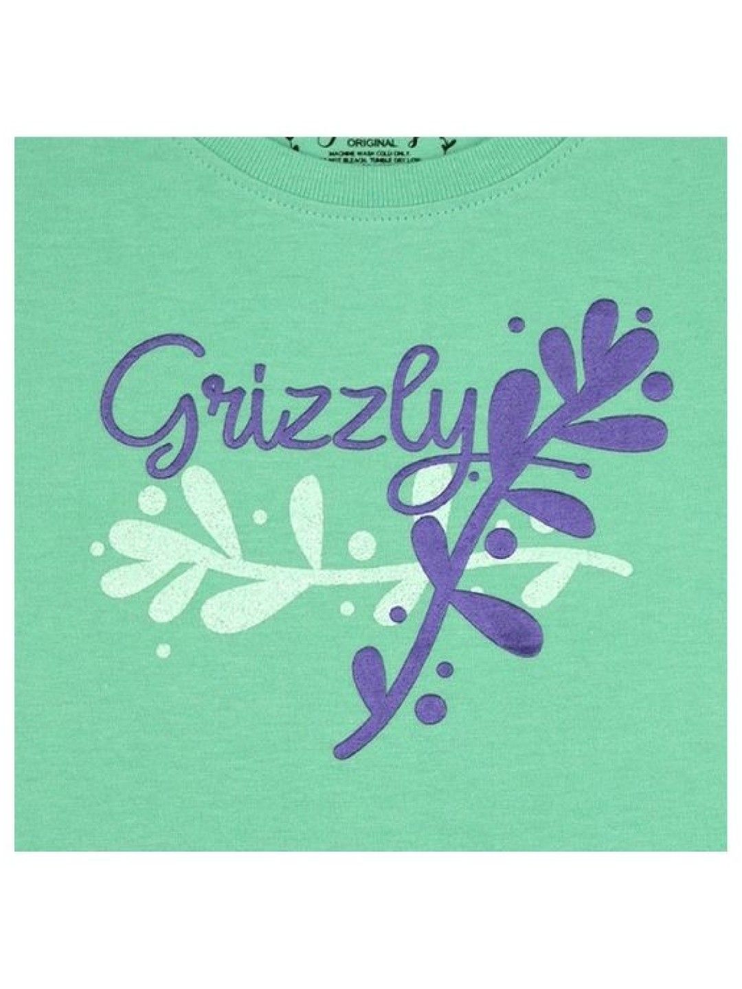 Toddler Girls Roundneck Shortsleeve Tee with Hi-Den and Glitter Print