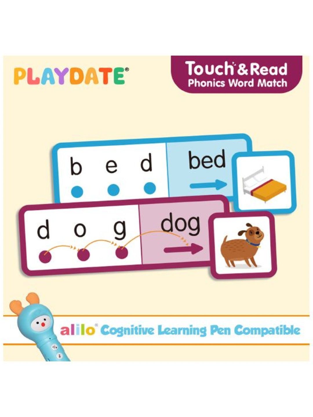 Touch and Read - Phonics Word Match (3 Boxes) (Alilo Learning Pen Compatible)
