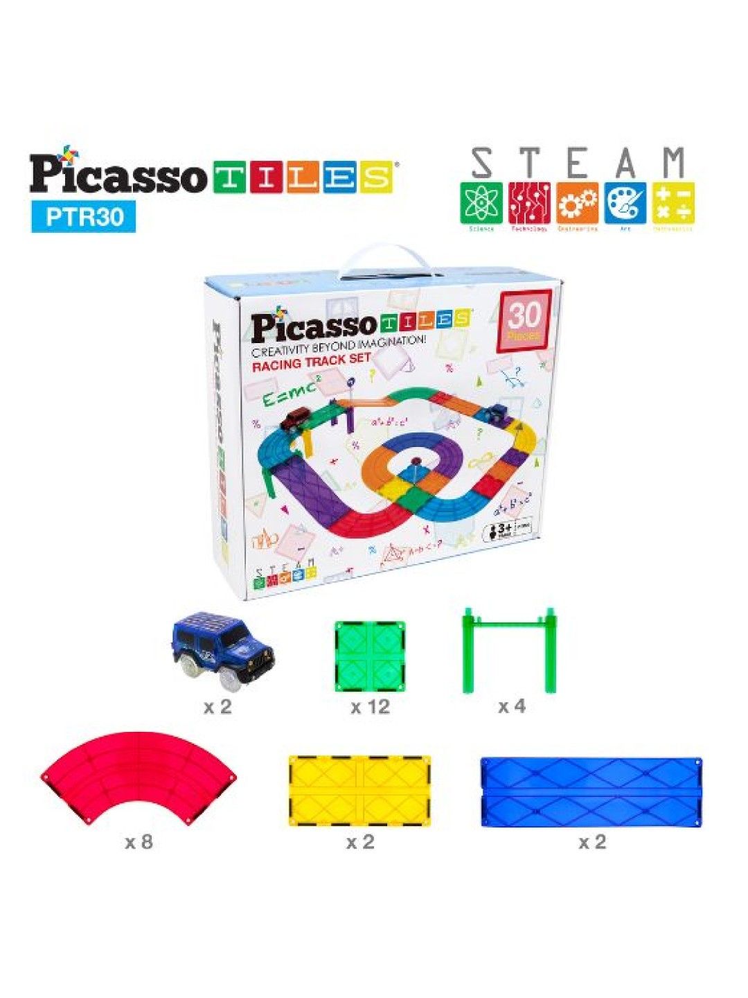 Race Car Track Building Block Educational Toy Set (30pcs)
