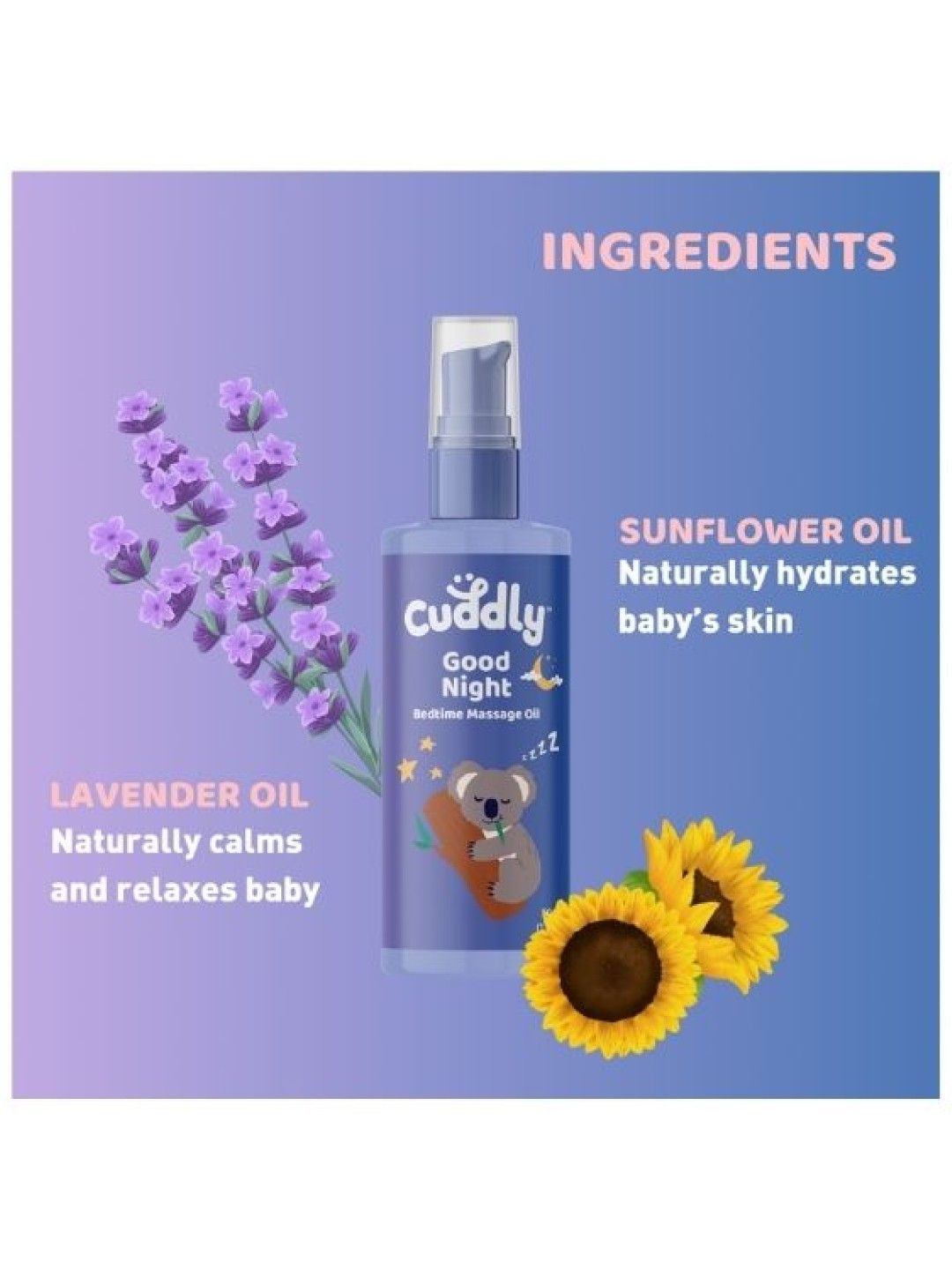 Good Night Natural Lavender Bedtime Massage Oil (50ml)