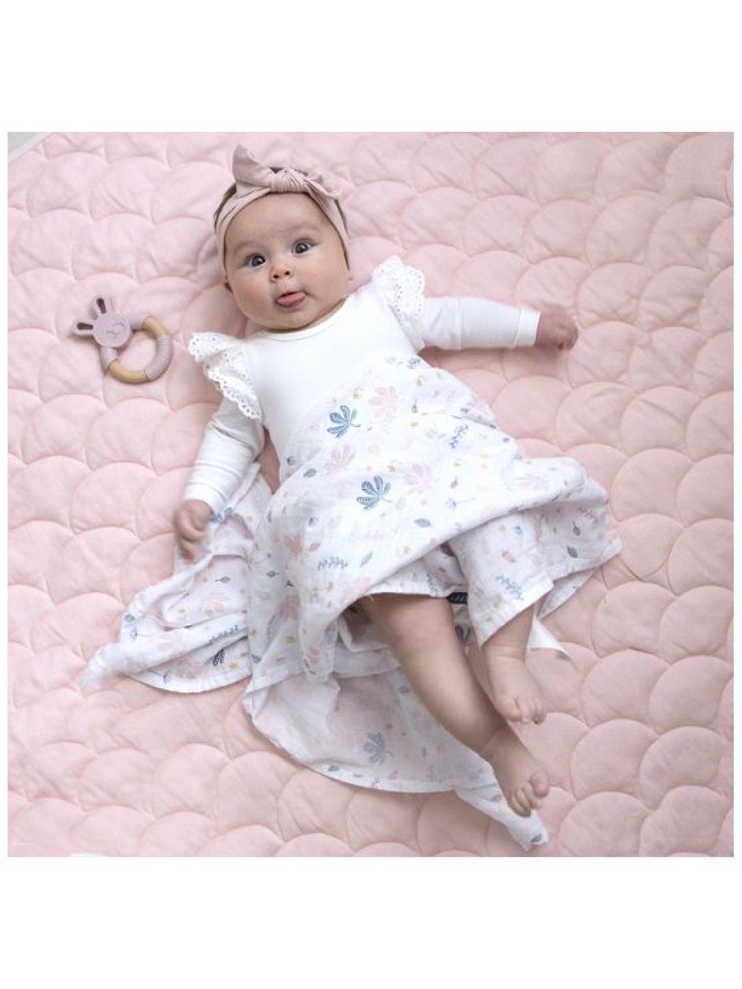 Organic Muslin 2-Pack Swaddle Wraps - Botanical/Blush