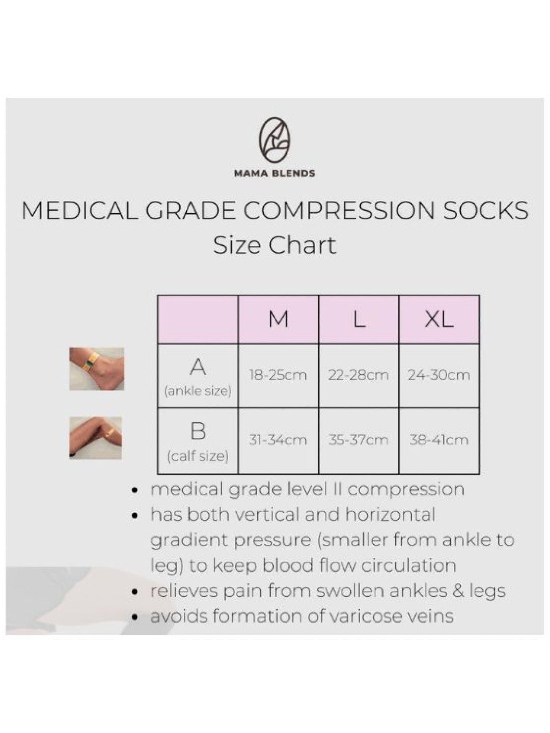 Medical Grade Compression Socks Edema Varicose Veins Leg Support