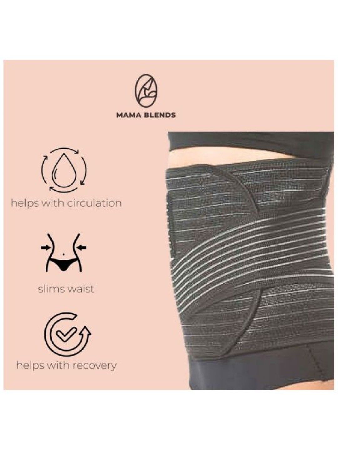 Medical Grade Tummy Wrap Bamboo Charcoal Support Binder