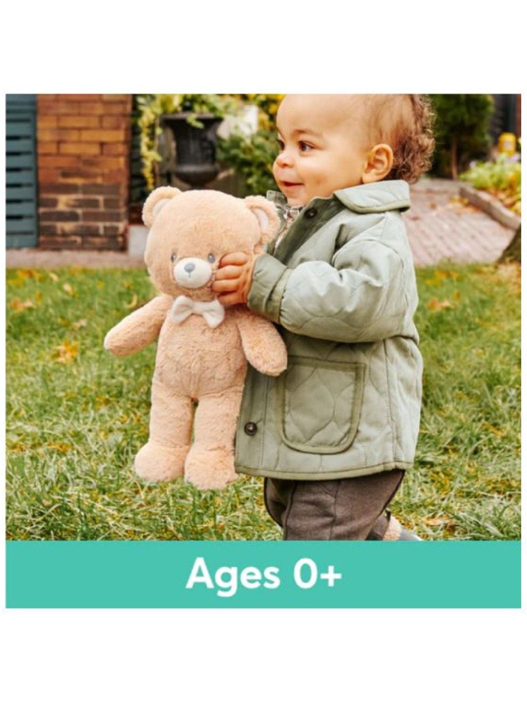 100% Recycled Teddy Bear, Brown Plush Toy (13in)