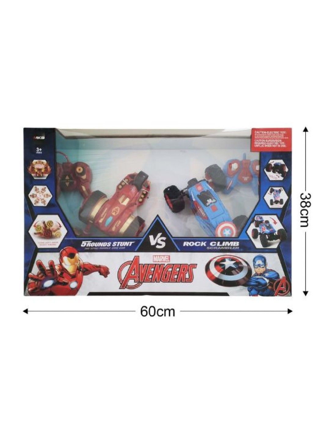 Original Iron Man 5 Rounds Stunt + 2.4GHz Captain America Stunt RC Car (27Mz)