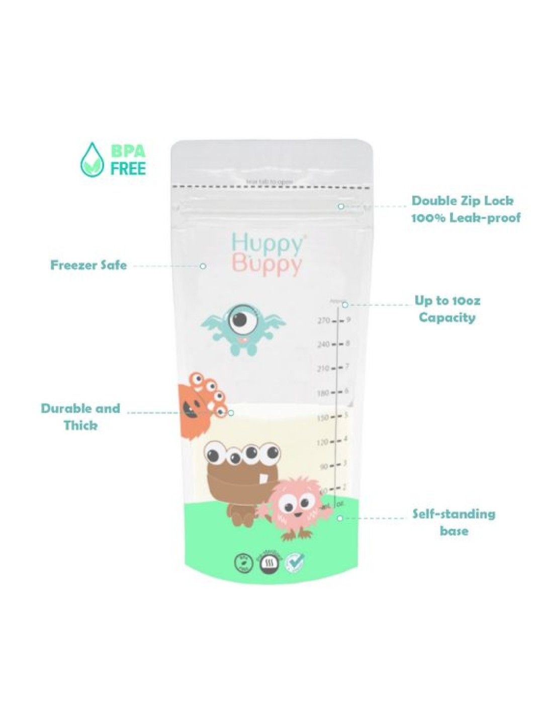 Disposable Breastmilk Storage Bags 9oz/250ml (30 bags)