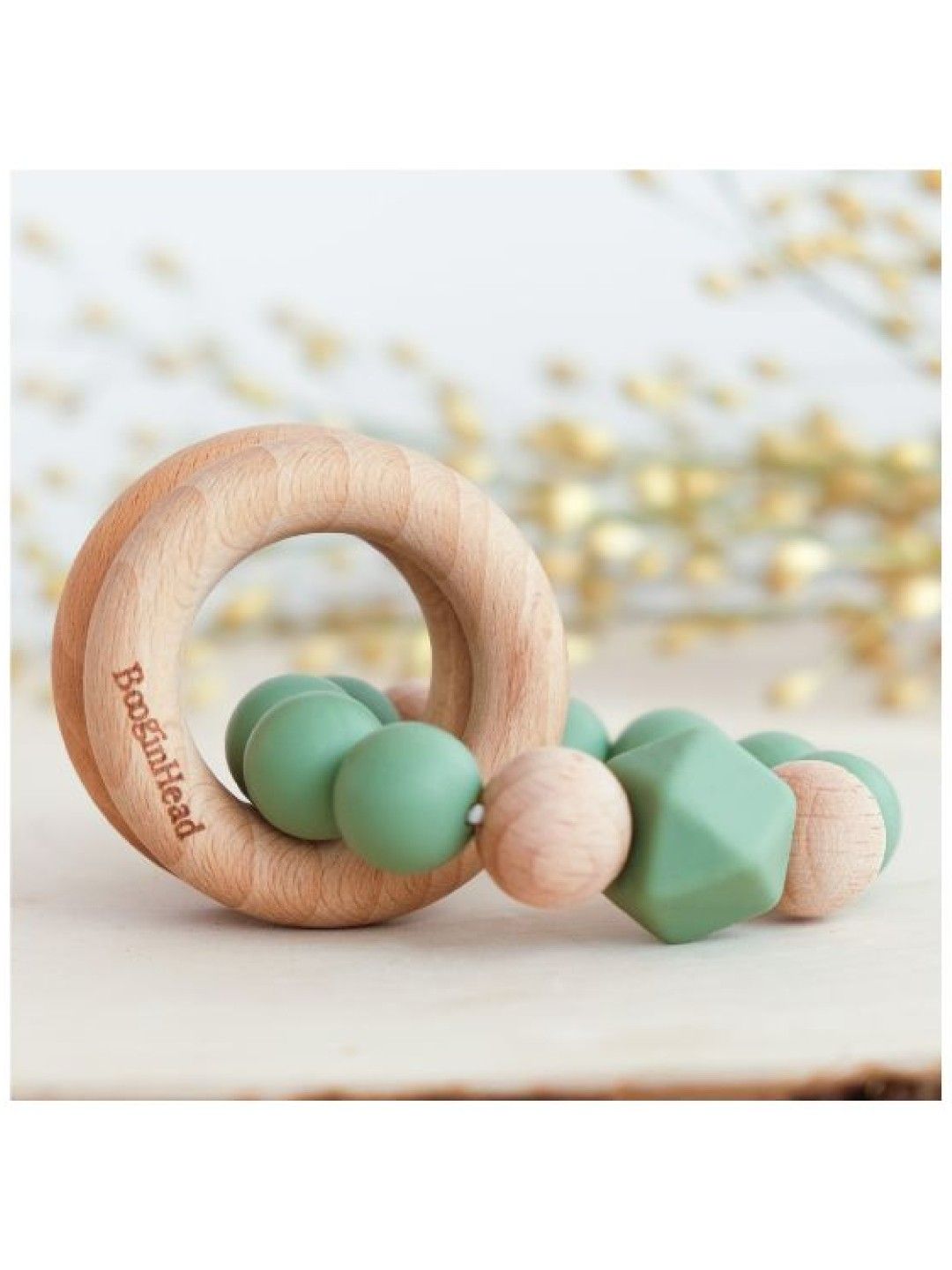 Beaded Silicone & Wood Teething Rings