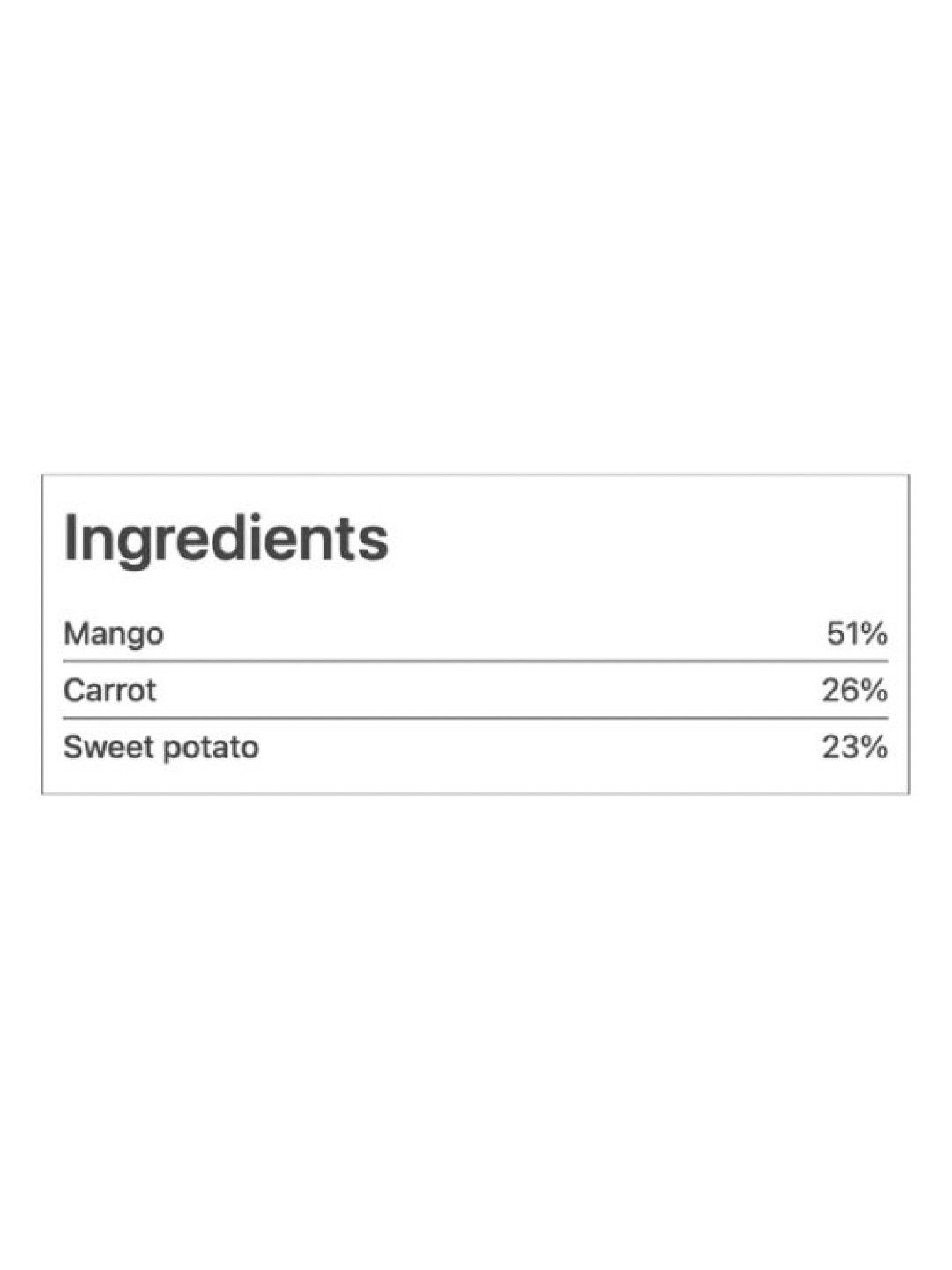 Mango, Sweet potato and Carrot Purée (110g)