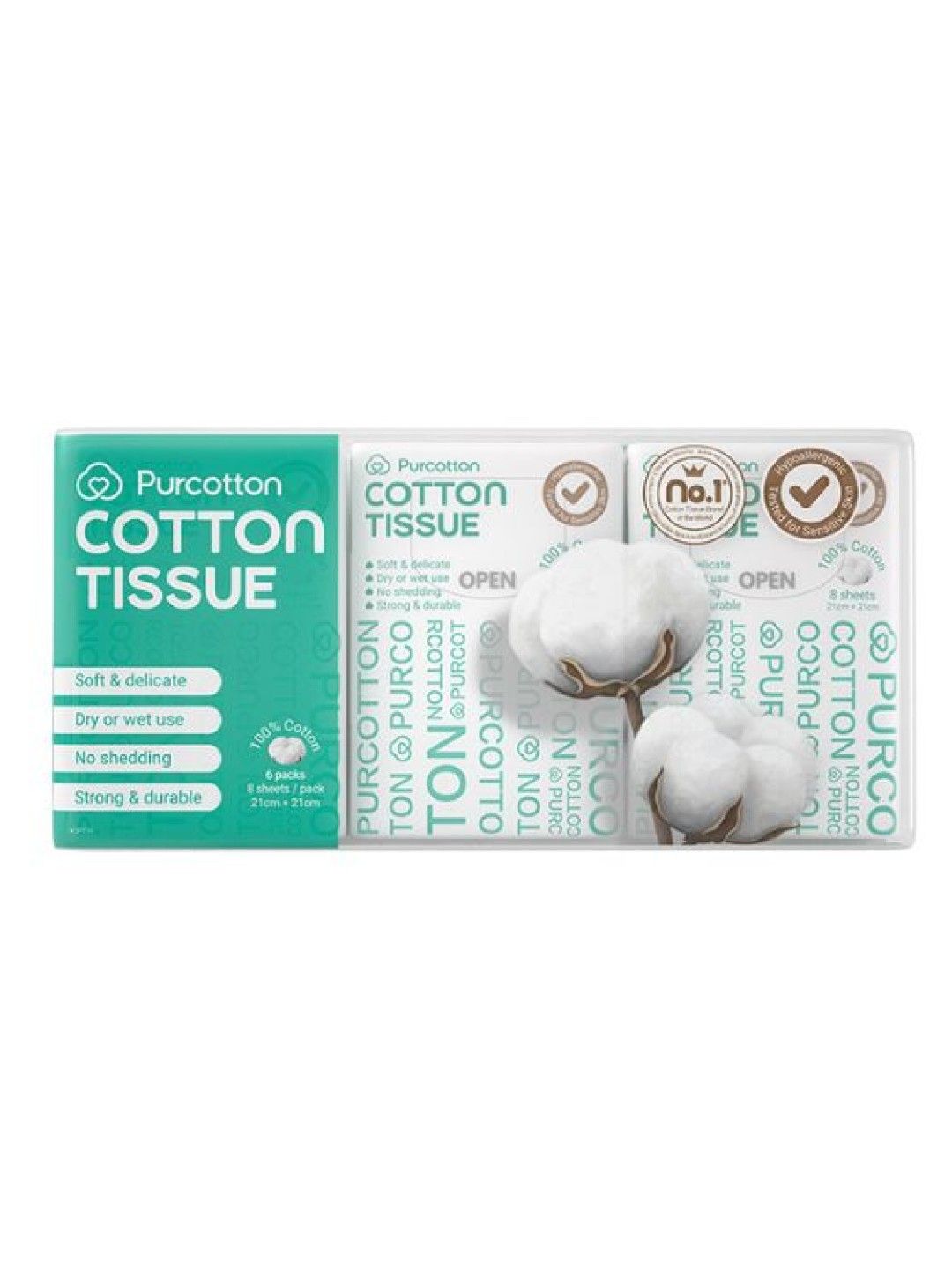 Cotton Tissues 8s x 6 Pocket Packs