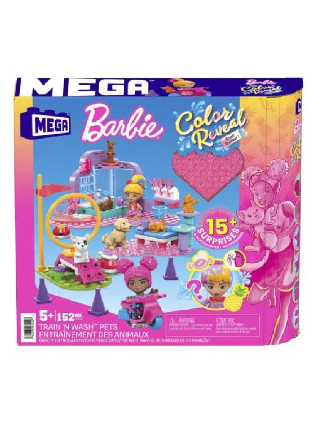 Barbie Color Reveal Train N' Wash Pets