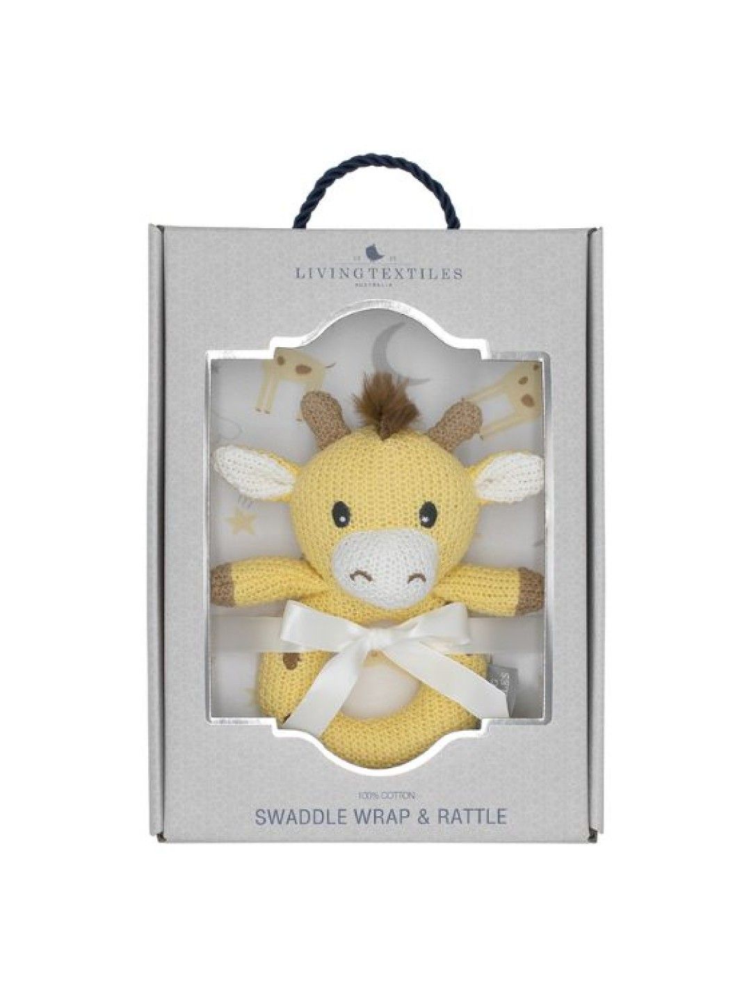Jersey Swaddle & Rattle Gift Set - Noah/Giraffe
