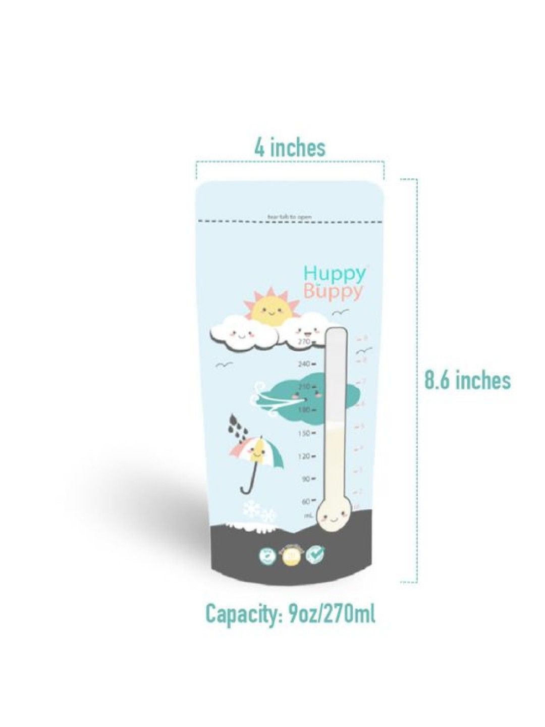 Disposable Breastmilk Storage Bags 9oz/250ml (30 bags)