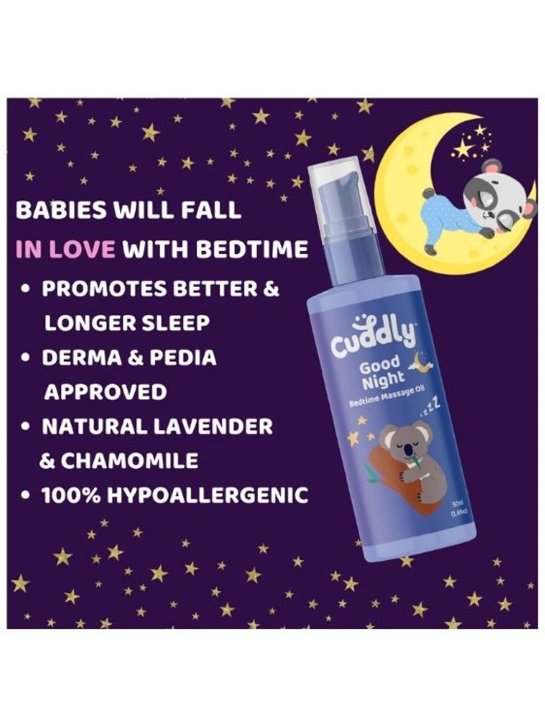 Good Night Natural Lavender Bedtime Massage Oil (50ml)