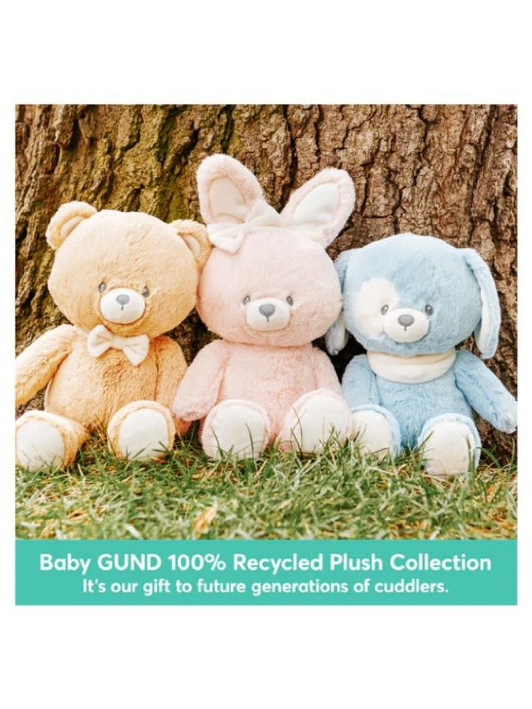 100% Recycled Teddy Bear, Brown Plush Toy (13in)
