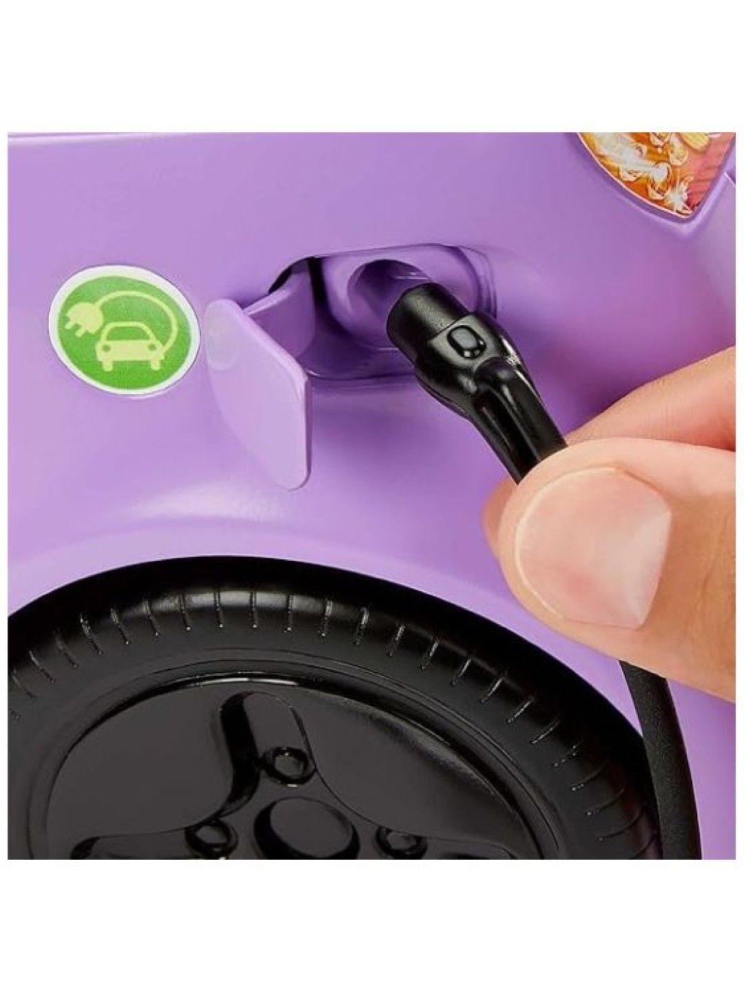 Electric Vehicle with Charging Station and Plug