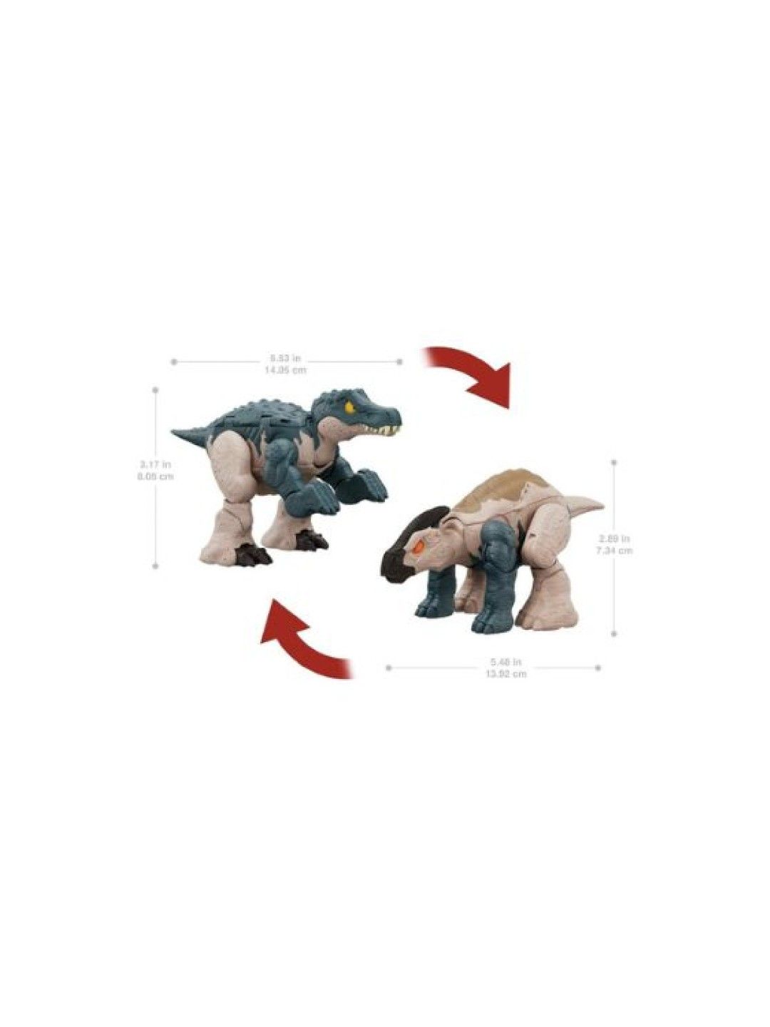 11 Step Baryonyx to Parasoralophous Double Danger 2 in 1 Toy