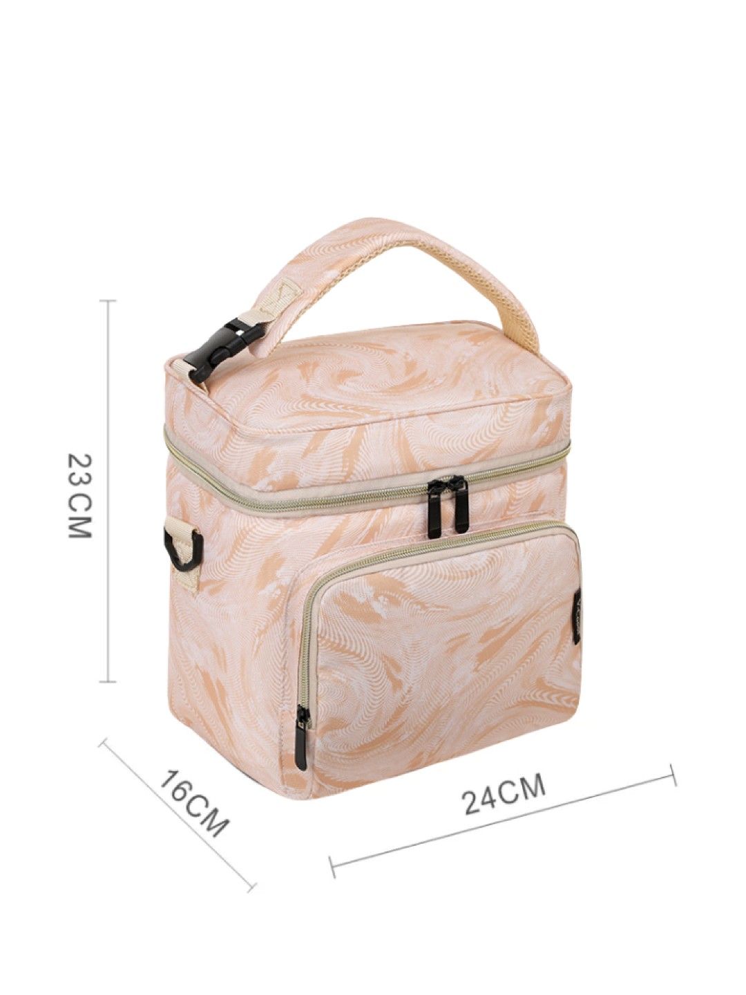 Insulated Bottle Cooler Bag with Shoulder Strap - Beige