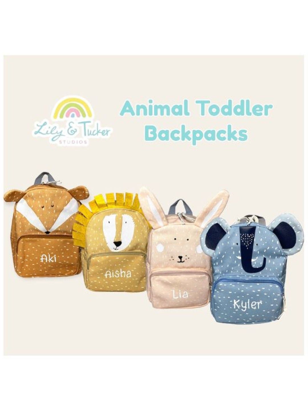 Personalized Animal Toddler Backpacks