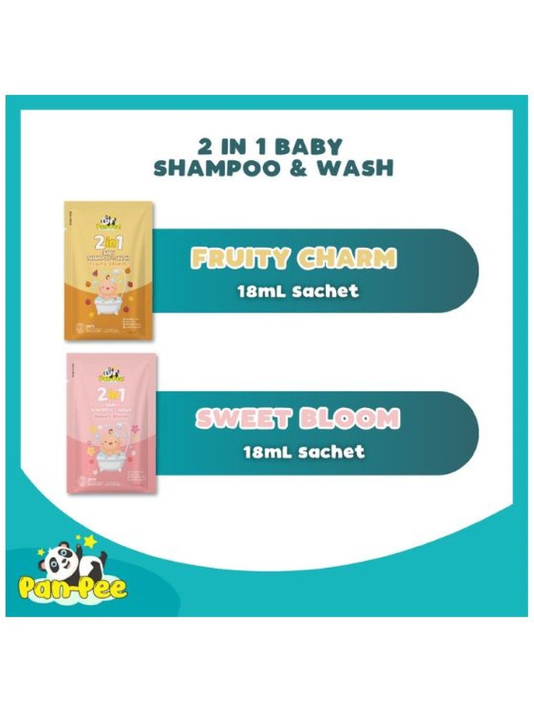 2in1 Baby Shampoo and Wash Sweet Bloom (18ml) - Bundle of 60's