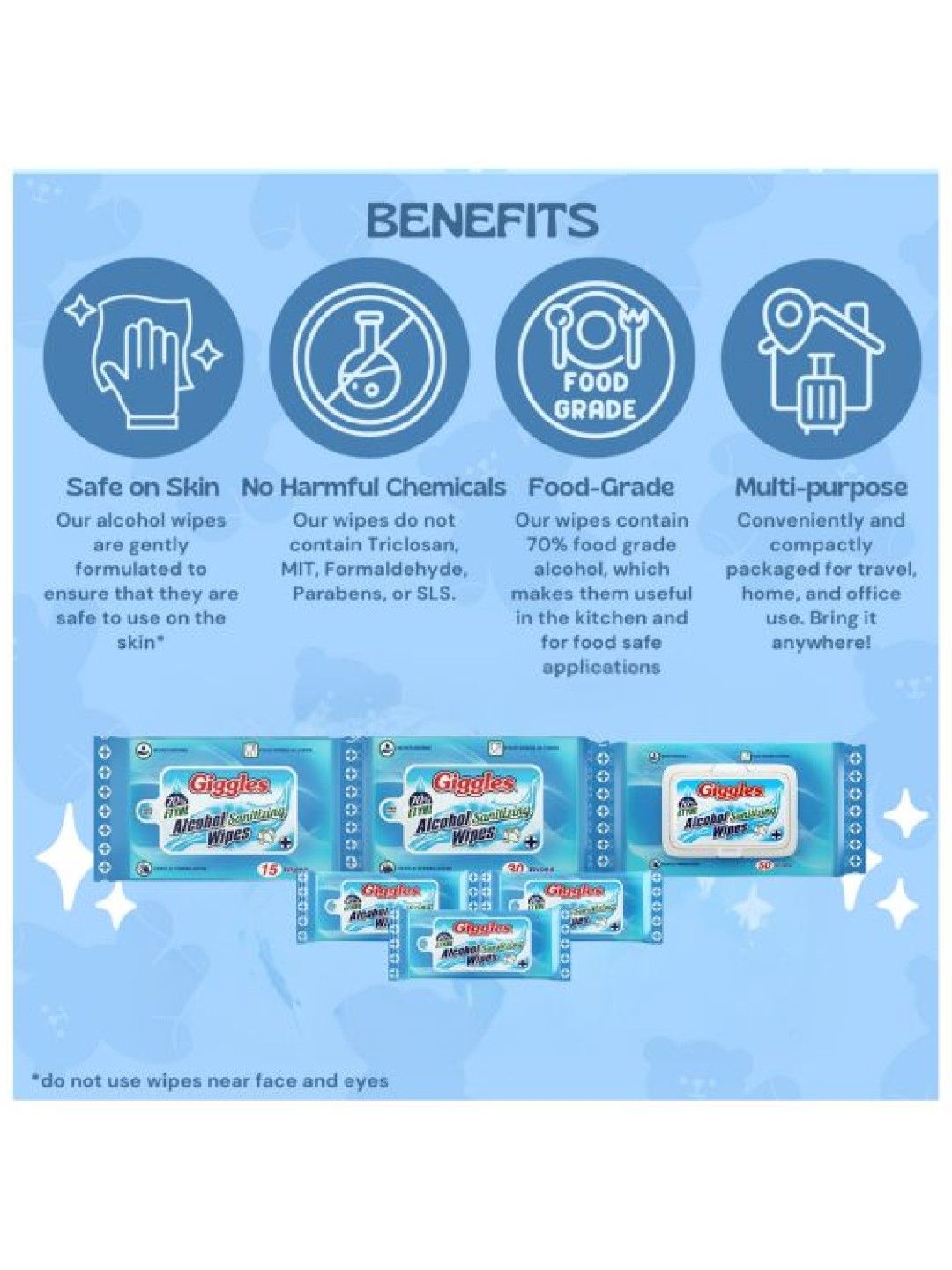 70% Ethyl Alcohol Sanitizing Wipes 50s (3 packs)