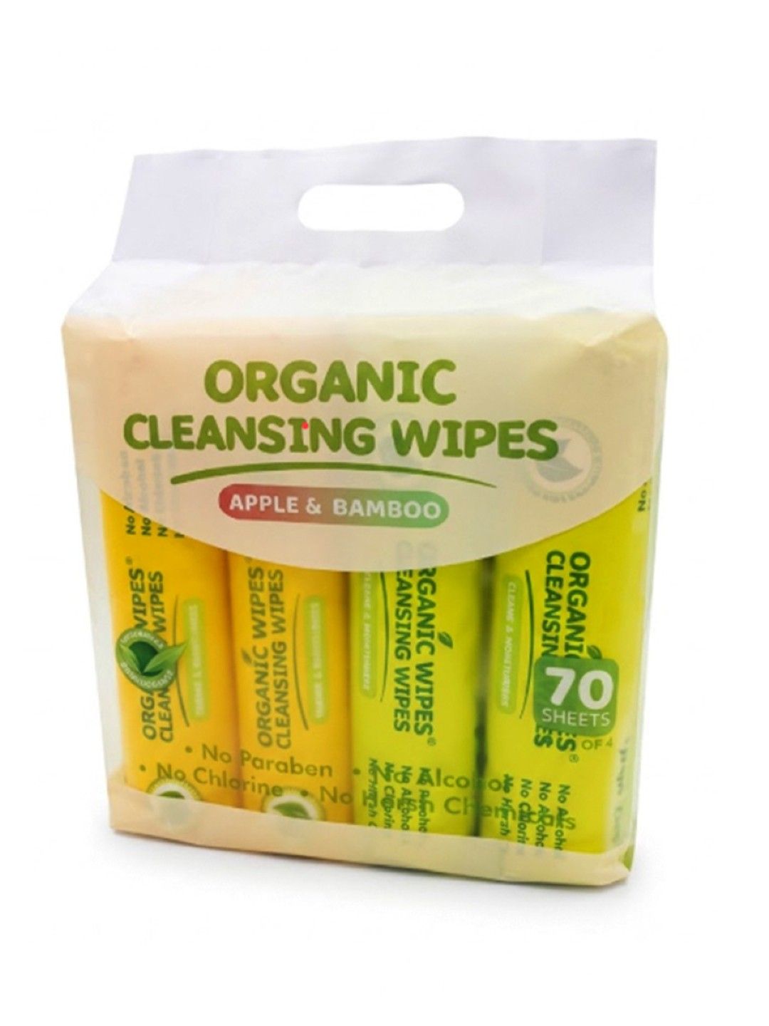 Organic Wipes Cleansing Wipes Assorted (70s x 4-pack)