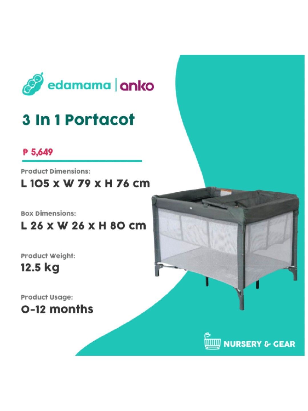 3 In 1 Portacot