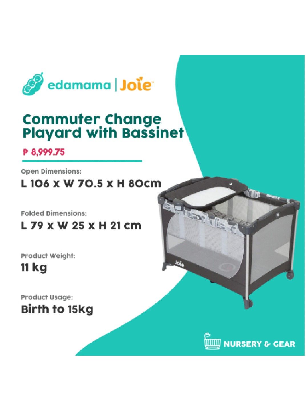 Commuter Change Playard with Bassinet (Logan)